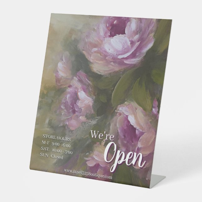 Signe De Table Pink Roses Store (Recto)