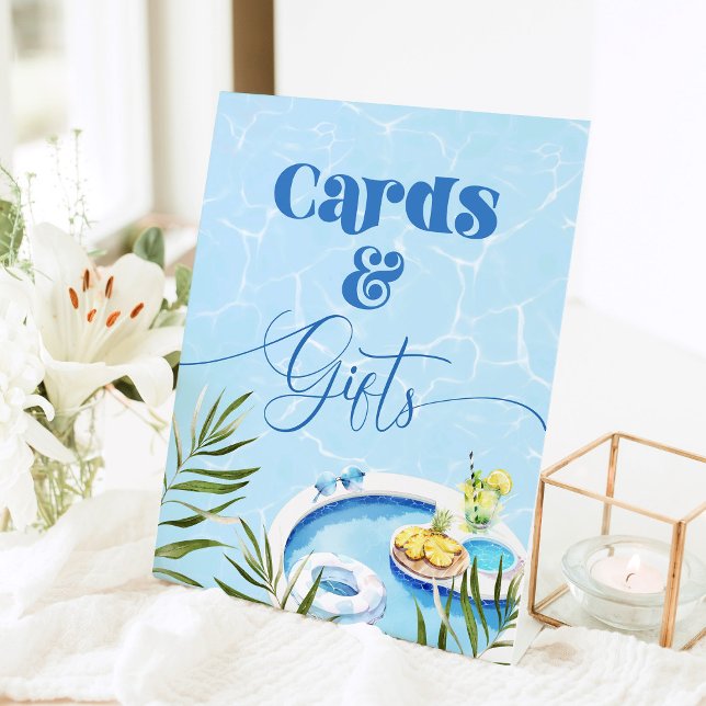 Signe De Table Piscine anniversaire Cartes et cadeaux (Créateur téléchargé)