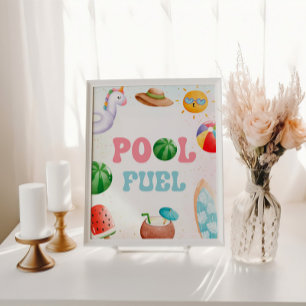 Signe De Table Piscine, Plage Anniversaire Piscine Carburant