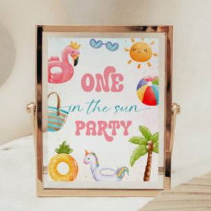 Signe De Table Piscine, Plage tropicale Symbole d'anniversaire