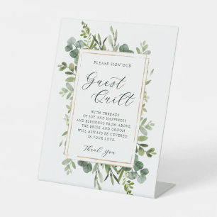 Signe De Table Plage de jardin botanique Mariage Guest Quilt
