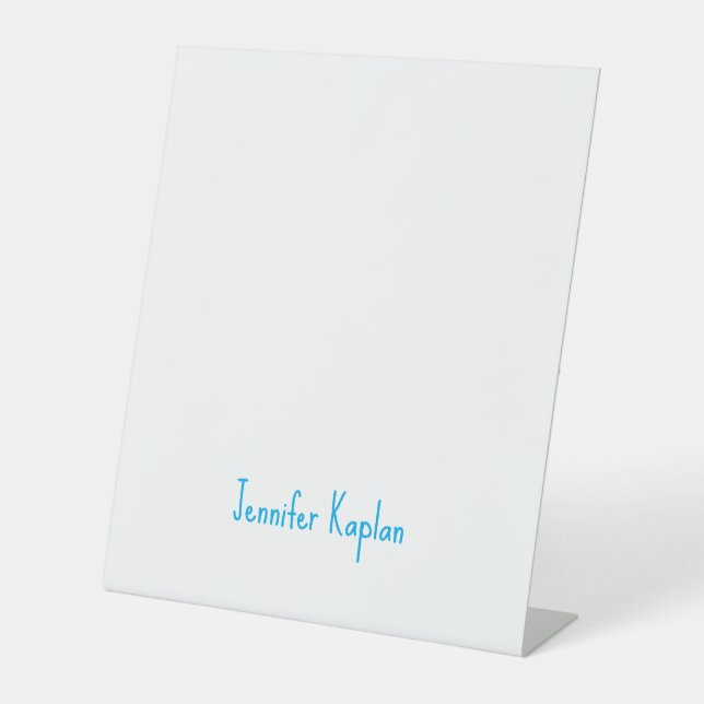 Signe De Table Plain Minimalist Professional Casual Handwriting (Recto)