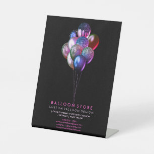 Signe De Table Planification d'événements et fête avec ballons ro