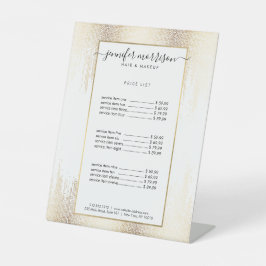 Signe De Table Pluie de Confetti Gold Script Glam