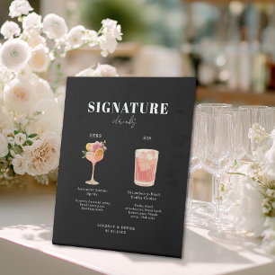 Signe De Table Police de caractères gras moderne pour boissons «