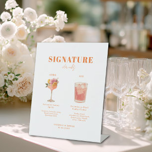 Signe De Table Police de caractères gras moderne pour boissons «