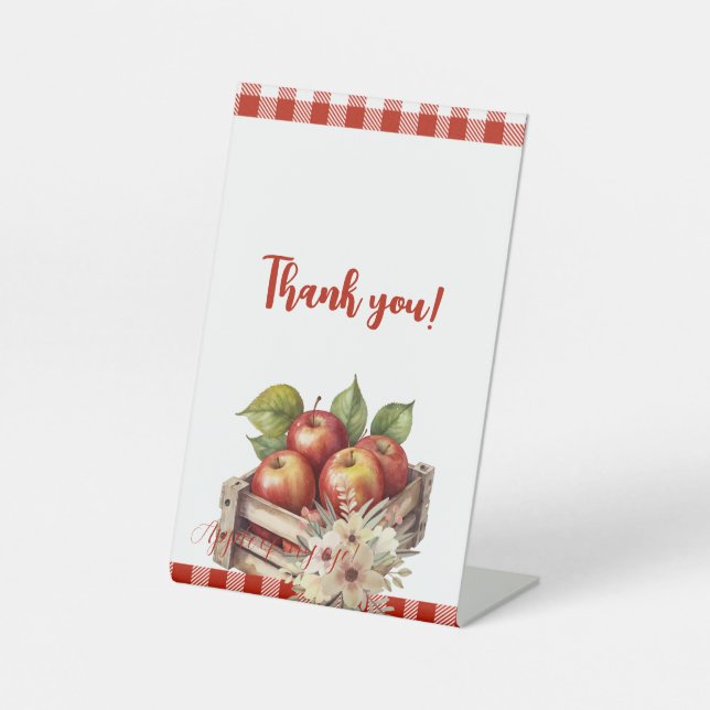 Signe De Table Pomme de mon oeil Baby shower Red Orchard (Recto)