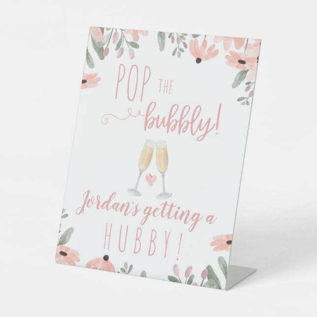Signe De Table Pop the Bubbly Sign (Recto)