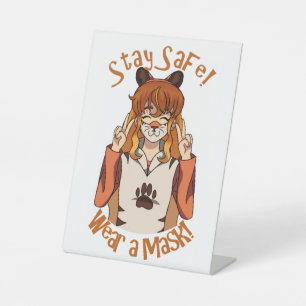 Signe De Table Portez un Masque !