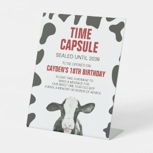 Signe De Table Poster de capsule temporelle pour le 1er anniversa