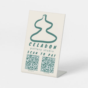 Signe De Table POTERIE Boutique de Céramique SCAN POUR PAYER QR 