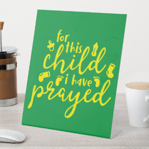 Signe De Table Pour Cet Enfant J'Ai Prié
