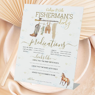 Signe De Table Prédictions de Baby shower du pêcheur russe Derby
