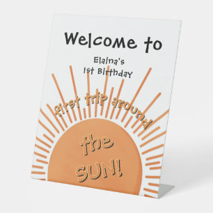 Signe De Table Premier voyage autour du Soleil 1er anniversaire d
