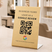 Présentoir de bureau pour avis Google en or