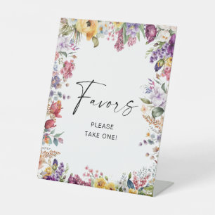 Signe De Table Présentoir de fleurs de jardin avec pancarte