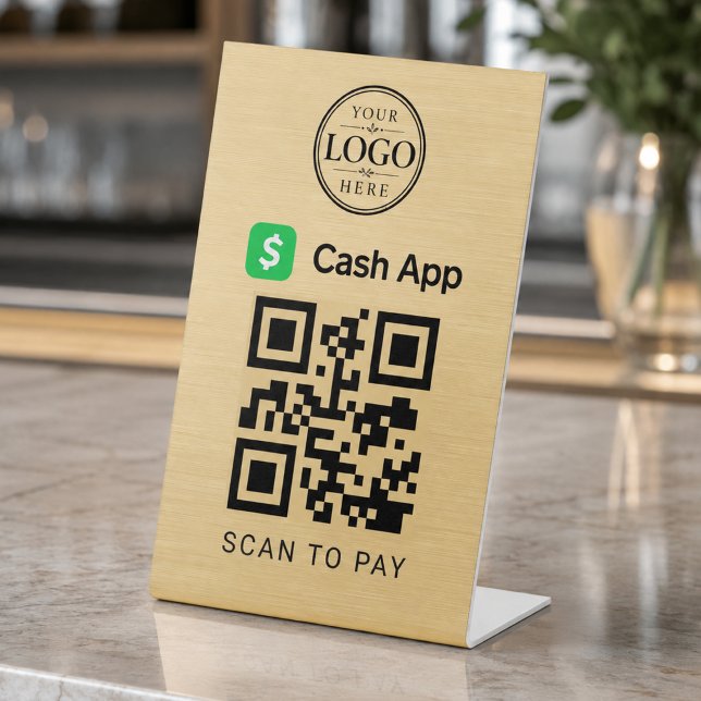Signe De Table Présentoir de table pour paiement par numérisation (Créateur téléchargé)