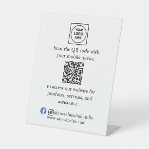 Signe De Table Présentoir de table QR pour entreprise