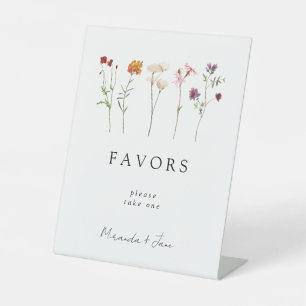 Signe De Table Pride lesbienne fleur sauvage Faveurs de mariage f