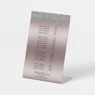 Signe De Table Prix du rose Gold Parties scintillant Argent Salon