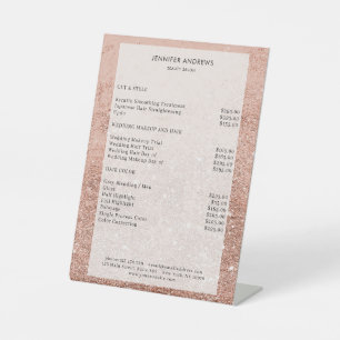 Signe De Table Prix du Salon Moderner Pfirsich Glitzer