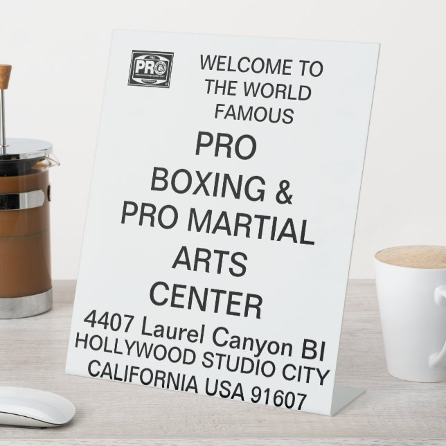 SIGNE DE TABLE #PROBOXER & #PROMARTIALARTS (In SItu)