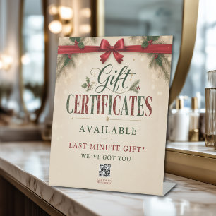 Signe De Table Promotion Certificat Cadeau Salon de Noël