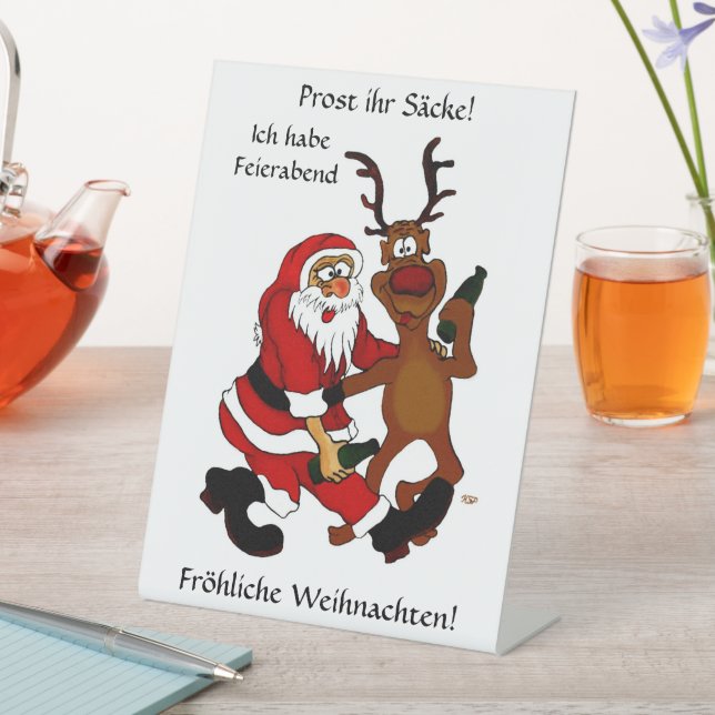 Signe De Table Prost it bags - Joyeux Noël! Texte allemand (In SItu)