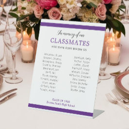 Signe De Table Purple En Mémoire De Nos Camarades Réunion Honte