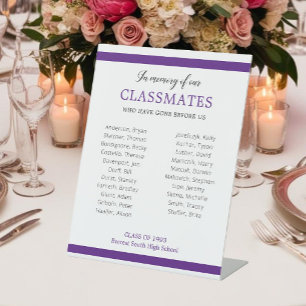 Signe De Table Purple En Mémoire De Nos Camarades Réunion Honte