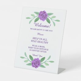 Signe De Table Purple Flore Vert Feuillage Mariage Sécurité