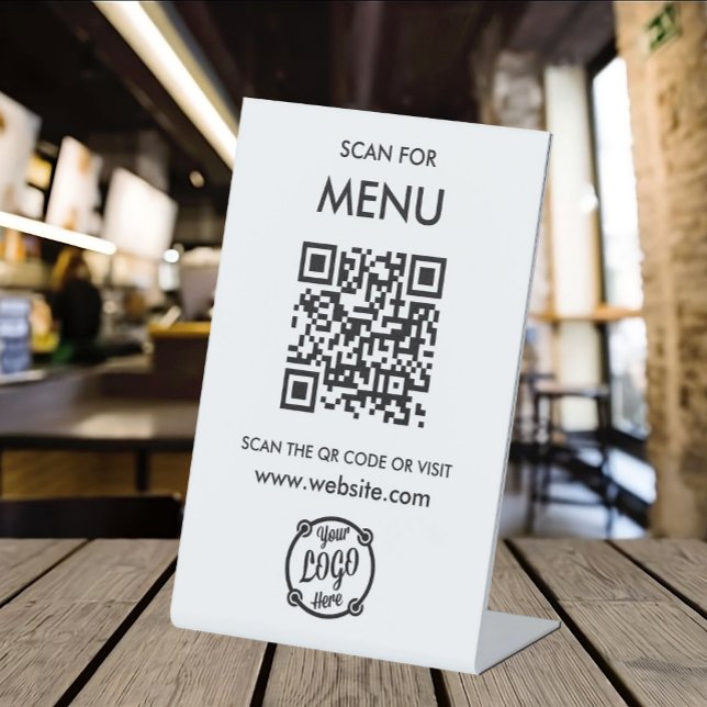 Signe De Table QR Code Menu pour Restaurants sans contact Moderne (Créateur téléchargé)
