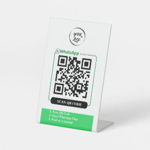 Signe De Table QR Code WhatsApp Business