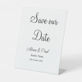 Signe De Table QR Enregistrer notre date ajouter photoname date n