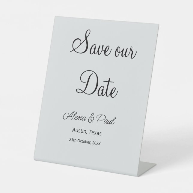 Signe De Table QR Enregistrer notre date ajouter photoname date n (Recto)