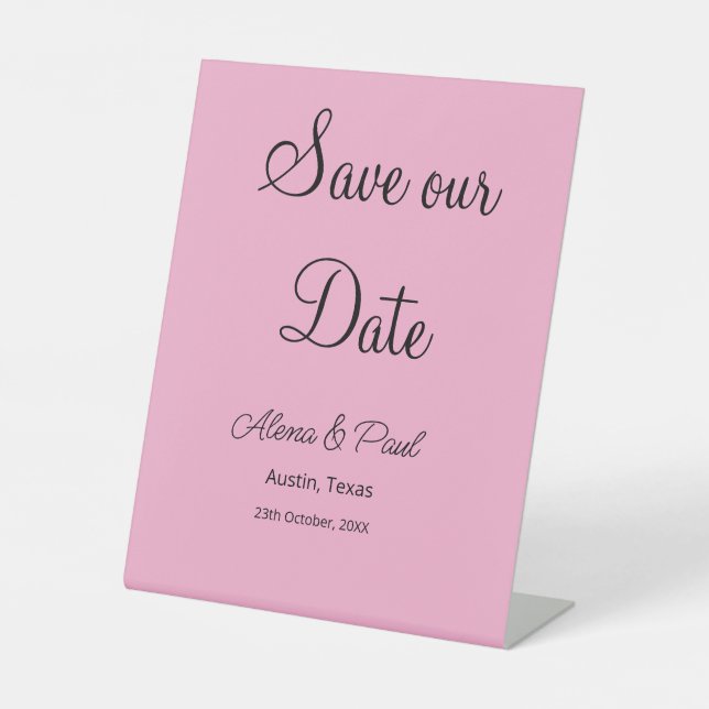 Signe De Table QR Enregistrer notre date ajouter photoname date n (Recto)