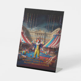 Signe De Table Quand Un Clown Se Déplace Dans Un Palais...