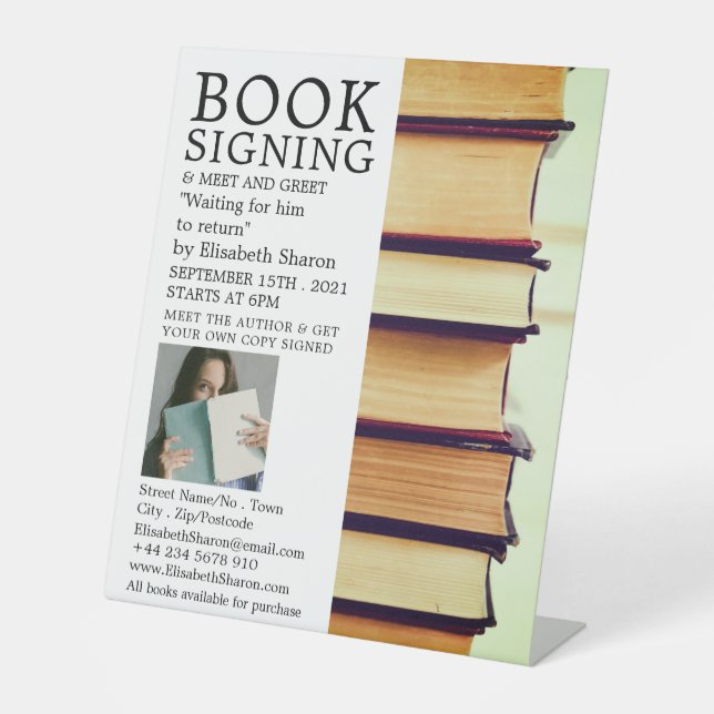 Signe De Table Rangée d'anciens livres, les écrivains livre signa (Recto)