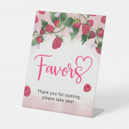 Signe De Table Raspberry Sweet Watercolor Girl Baby shower Faveur