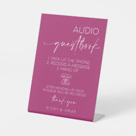 Signe De Table Réception de mariage Berry Audio Guestbook