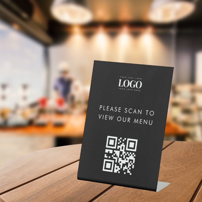 Signe De Table Rectangle personnalisé - Logo d'entreprise et menu (Créateur téléchargé)