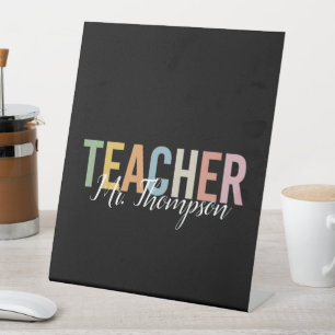 Signe De Table Remerciement de professeur personnalisé pour la re