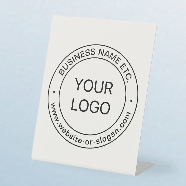 Signe De Table Remplacement et modification faciles du logo | bla (Créateur téléchargé)