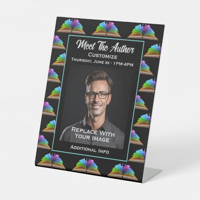 Signe De Table Rencontrez L'Auteur LBGTQ Rainbow Books Signal Ped (Recto)