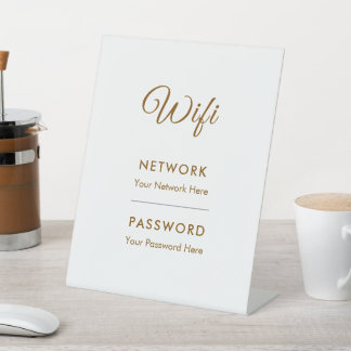 Signe De Table Réseau de mot de passe Wifi promotionnel