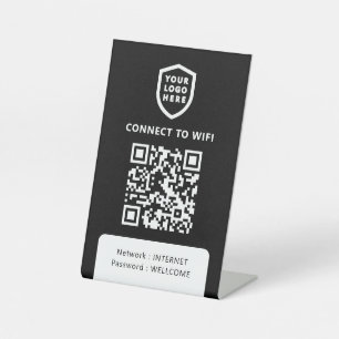 Signe De Table Réseau Wifi   Analyse du code QR noir pour se conn