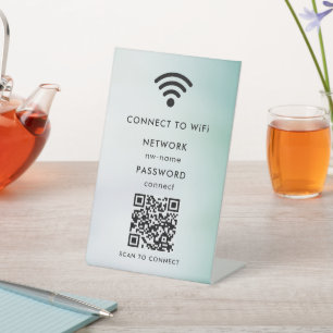 Signe De Table Réseau WiFi Analyser le code QR pour se connecte