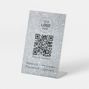 Signe De Table Réseau WiFi Analyser le code QR pour se connecte