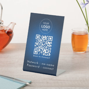 Signe De Table Réseau WiFi Analyser le code QR pour se connecte