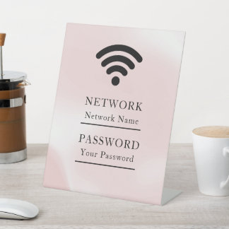 Signe De Table Réseau Wifi Professionnel Moderne
